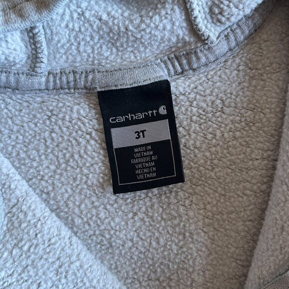 Carhartt gray half-zip logo hoodie 3T - Picture 2 of 9